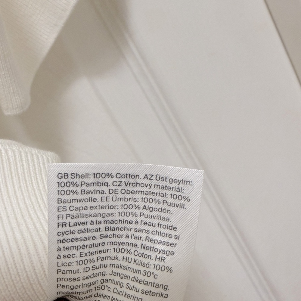 NWT COS Knitted Cotton T-Shirt in Off White - Picture 11 of 11
